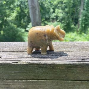 Soapstone elephant carving